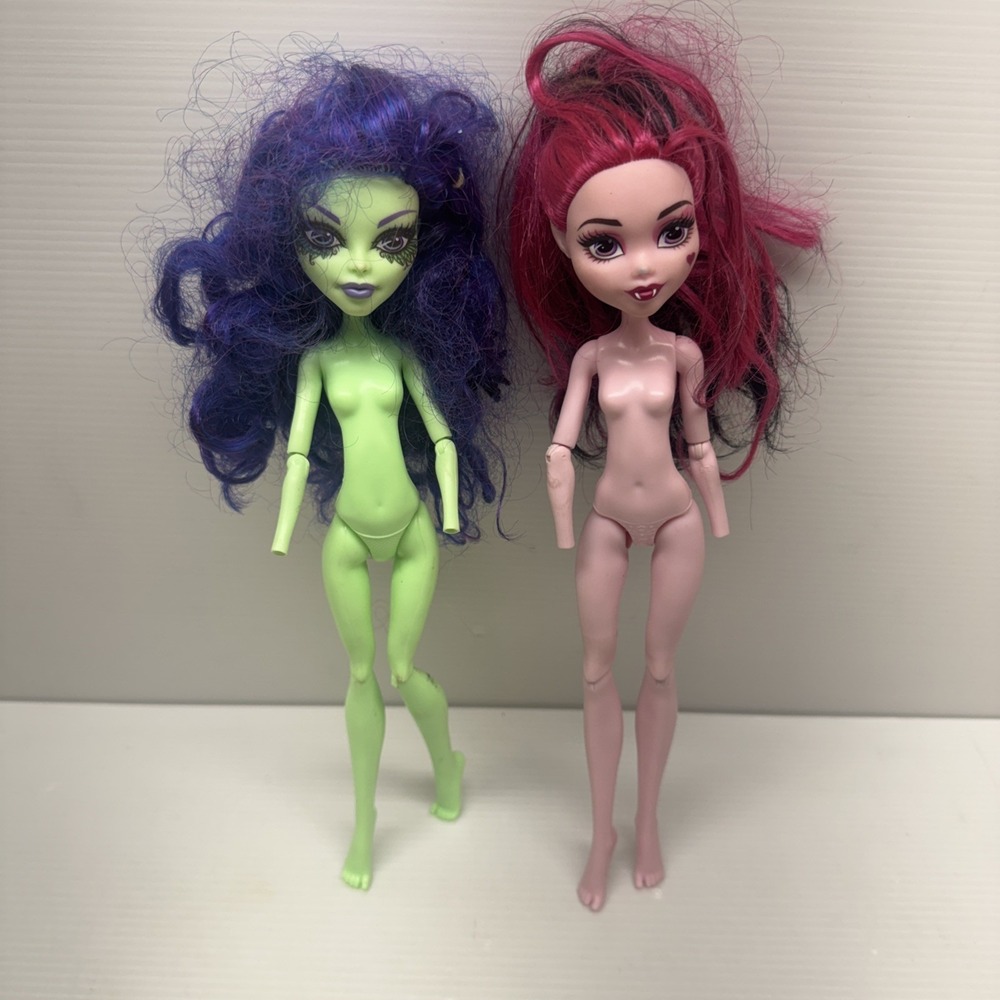 Monster High Amanita Nightshade Gloom & Bloom & Draculaura Nude Doll Lot